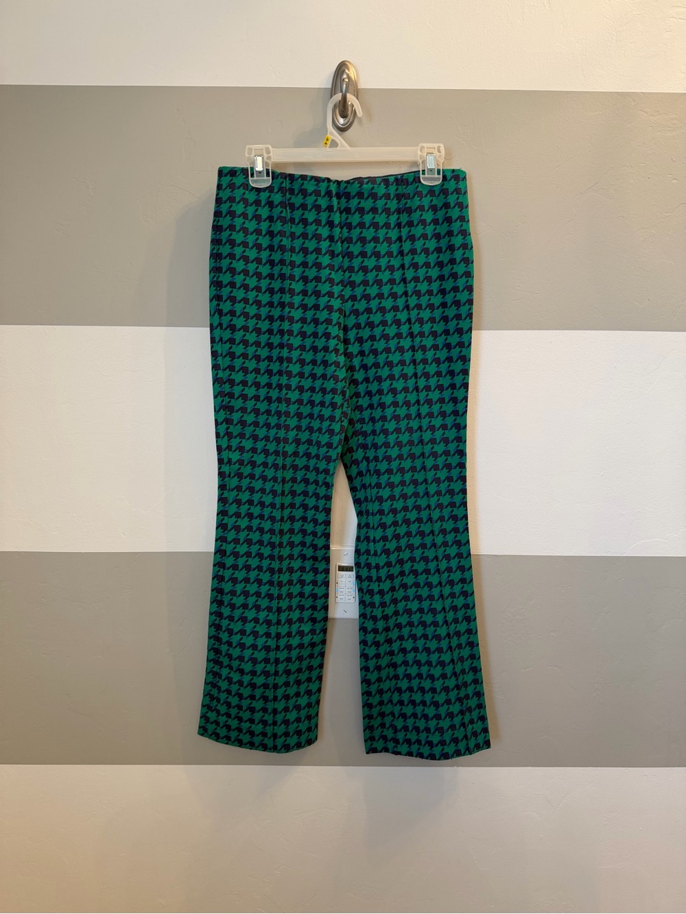 Maeve by Anthropologie the Margot Green and Black Houndstooth Knit Pants small